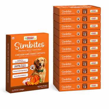 Pack Of 12 (150 gm) Simbites – Chicken & Sweet Potato Wet Food for Dogs