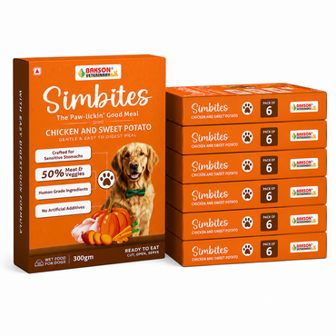 Pack Of 6 (300 gm) Simbites – Chicken & Sweet Potato Wet Food for Dogs
