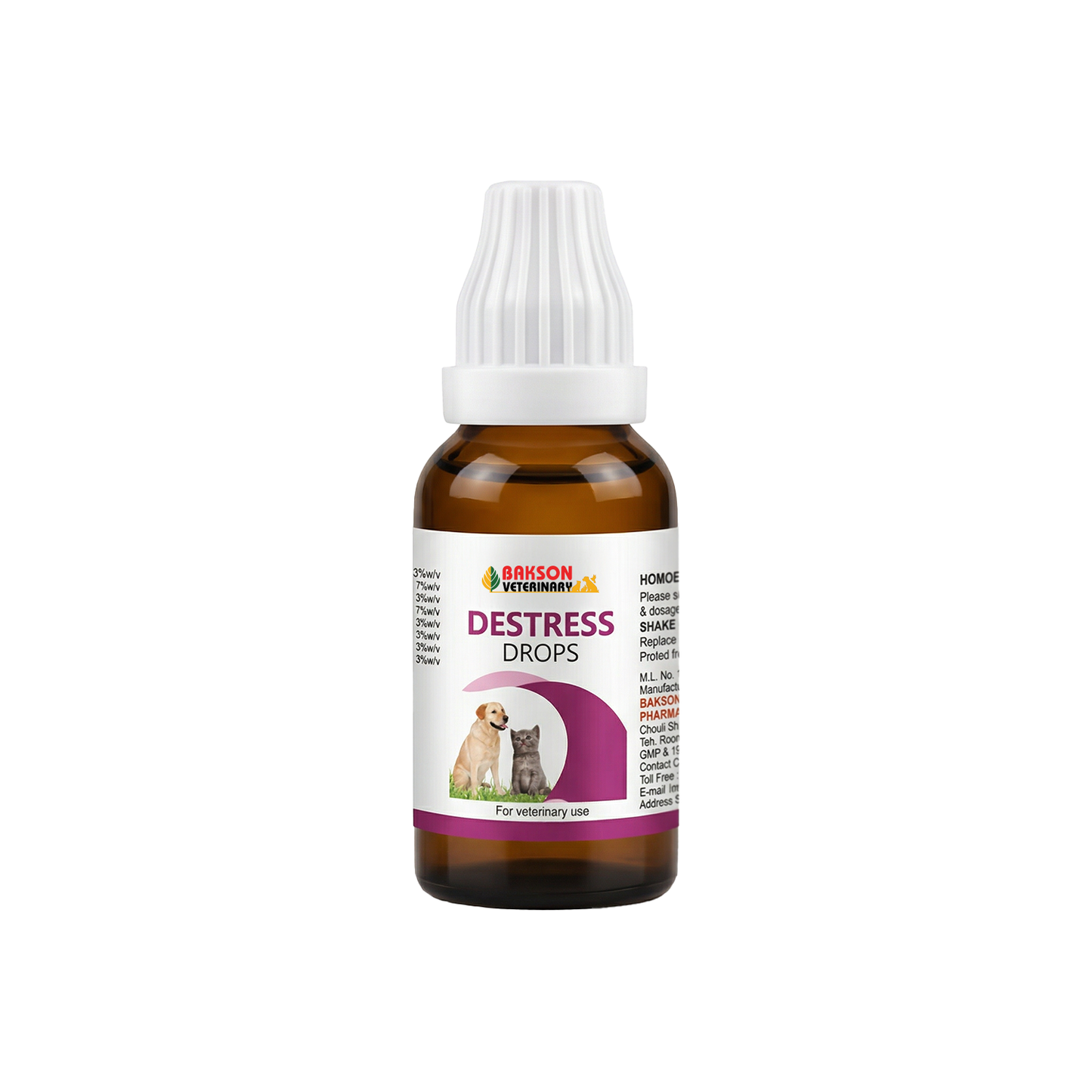 Destress Drops – Relieve Anxiety, Fever & Stress in Dogs & Cats Naturally