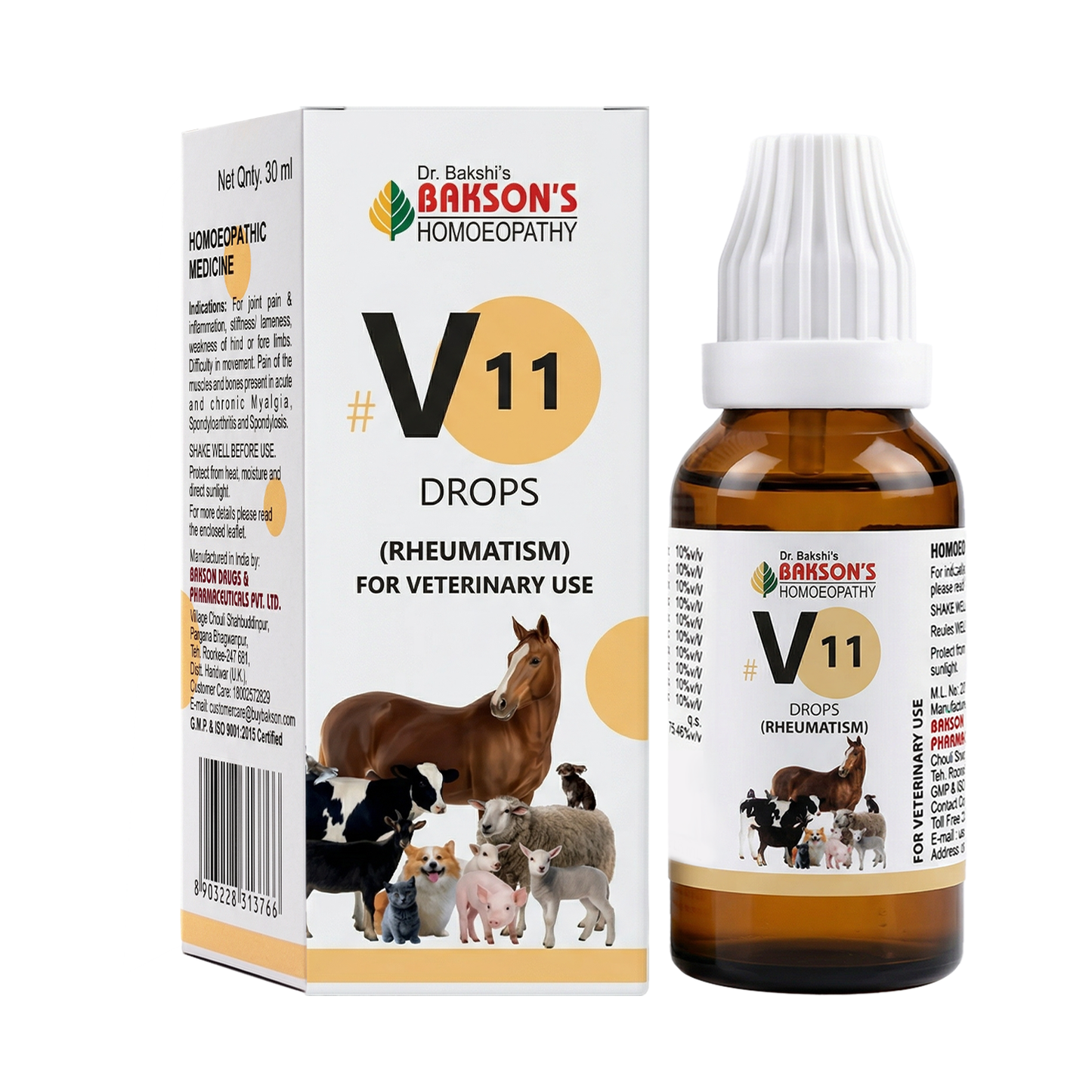 V11 Rheumatism Drops for Dogs & Cats – Joint Pain, Arthritis & Stiffness Relief