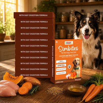 Pack Of 12 (300 gm) Simbites – Chicken & Sweet Potato Wet Food for Dogs