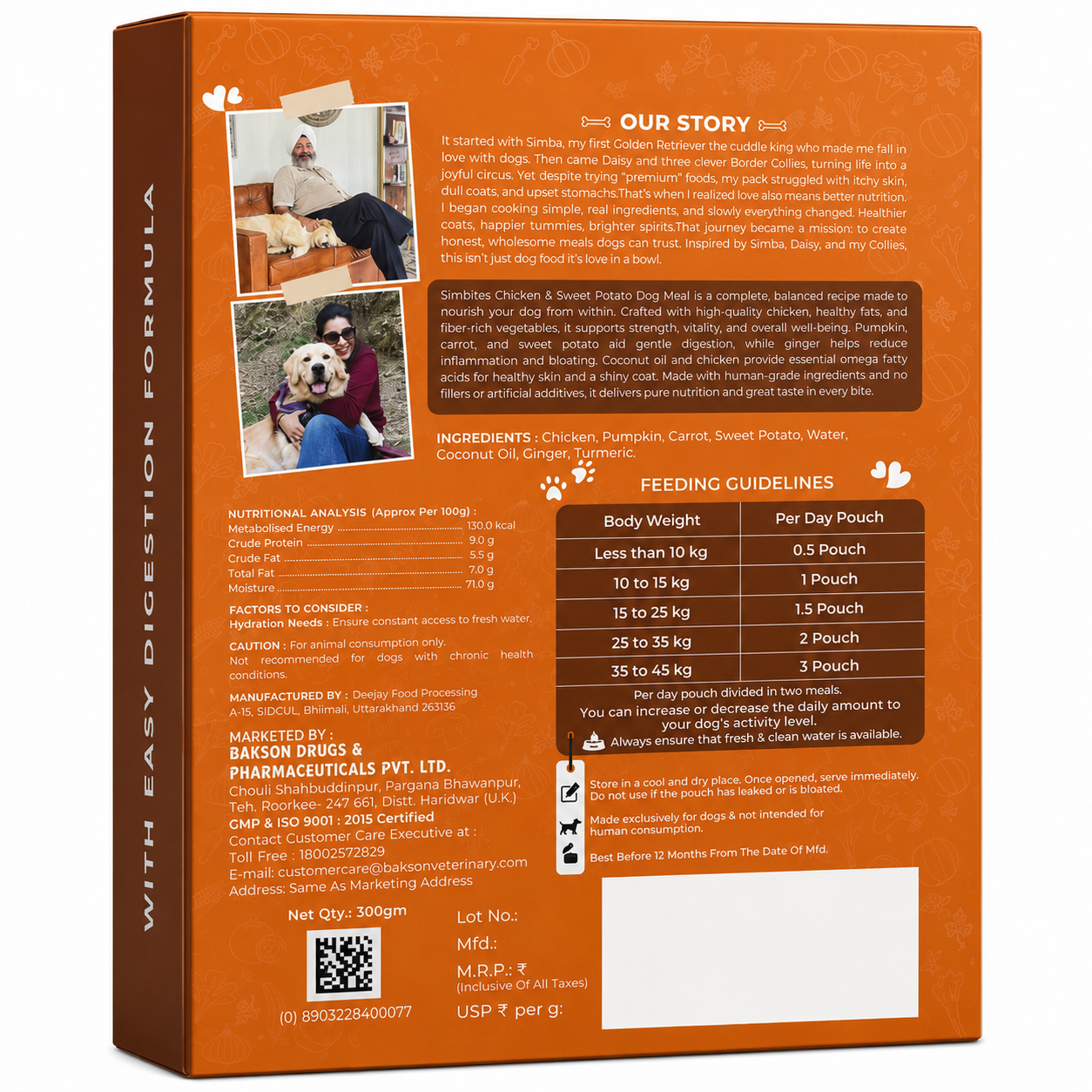 Simbites – Chicken & Sweet Potato Wet Food for Dogs