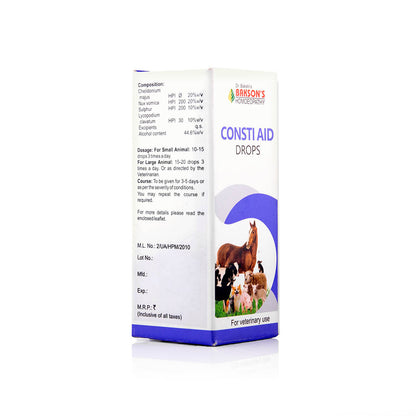 Consti Aid Drops For Dogs & Cats – Constipation, Hard Stools, Straining & Digestive Support