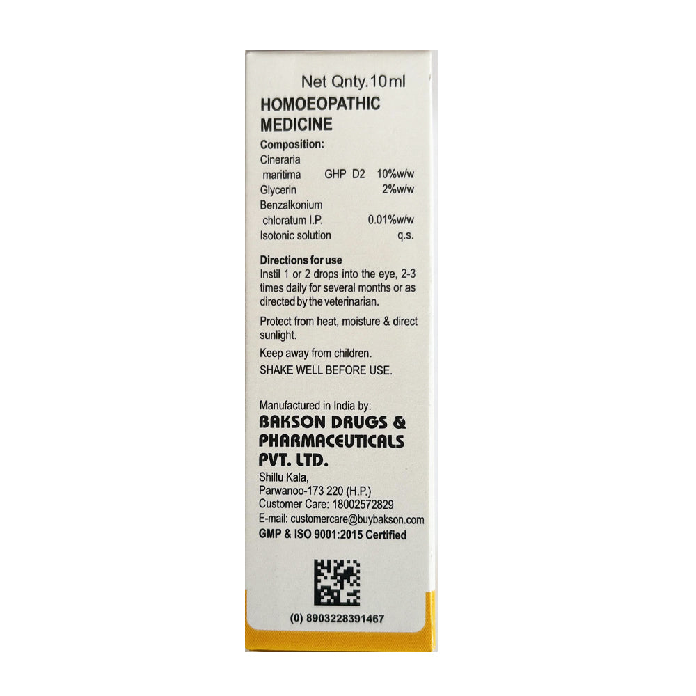 Cineraria Maritima Eye Drops for Pets – Cataract, Eye Irritation & Vision Support