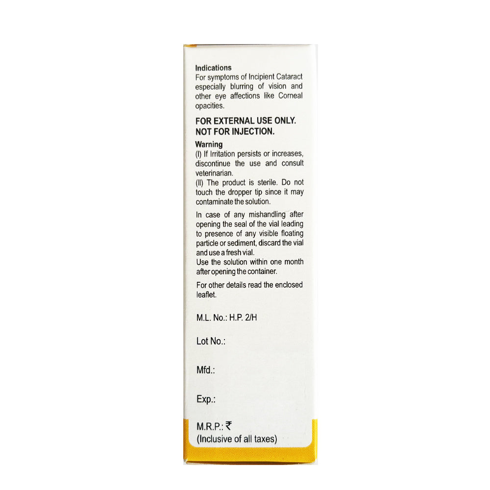 Cineraria Maritima Eye Drops for Pets – Cataract, Eye Irritation & Vision Support