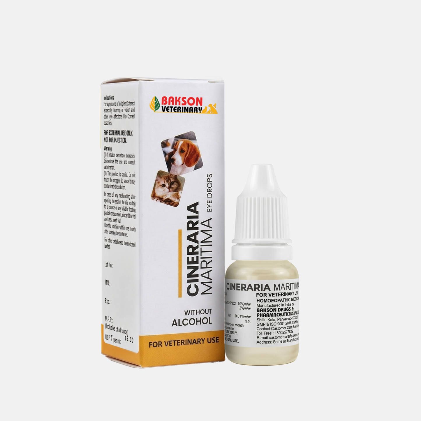 Cineraria Maritima Eye Drops for Pets – Cataract, Eye Irritation & Vision Support