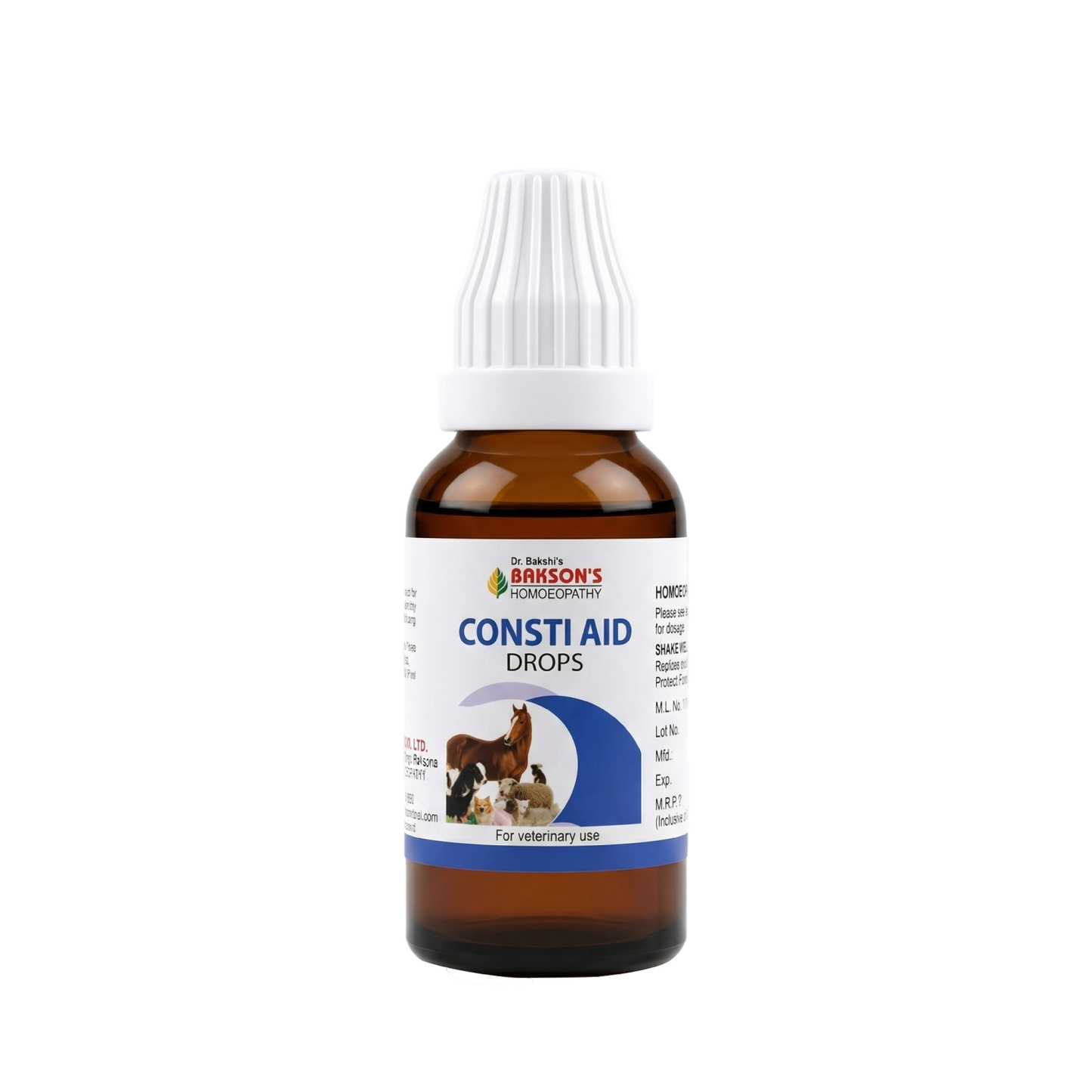 Consti Aid Drops For Dogs & Cats – Constipation, Hard Stools, Straining & Digestive Support