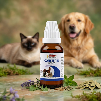 Consti Aid Drops For Dogs & Cats – Constipation, Hard Stools, Straining & Digestive Support