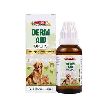 Derm Aid Drops - For Itching, Skin Allergies & Hair Fall in Pets