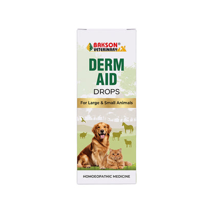 Derm Aid Drops - For Itching, Skin Allergies & Hair Fall in Pets