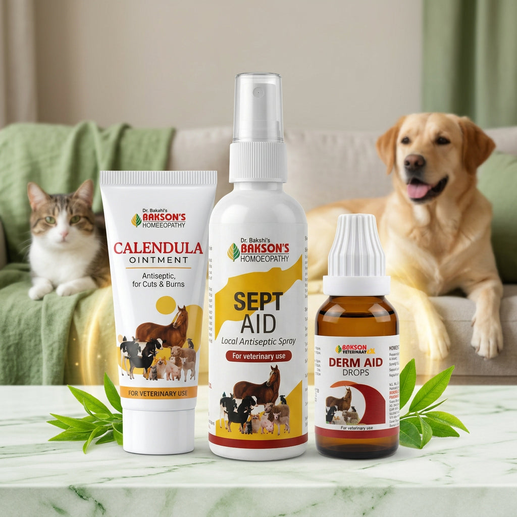 Derm Aid Drops + Calendula Ointment + Sept Aid Spray