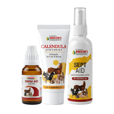 Derm Aid Drops + Calendula Ointment + Sept Aid Spray