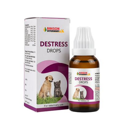 Destress Drops – Relieve Anxiety, Fever & Stress in Dogs & Cats Naturally