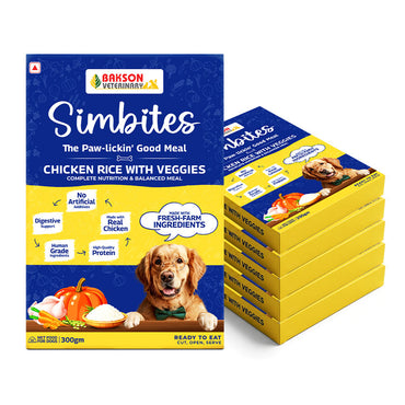 Pack Of 6 (300 gm) Simbites – Chicken Rice with Veggies Wet Food