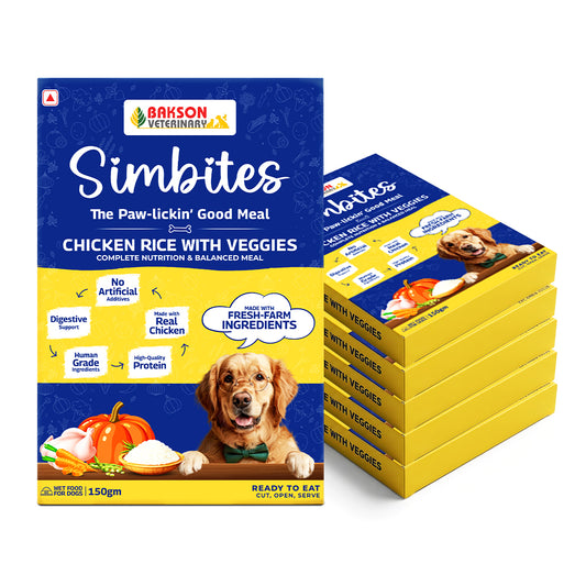 Pack Of 6 (150 gm) Simbites – Chicken Rice with Veggies Wet Food