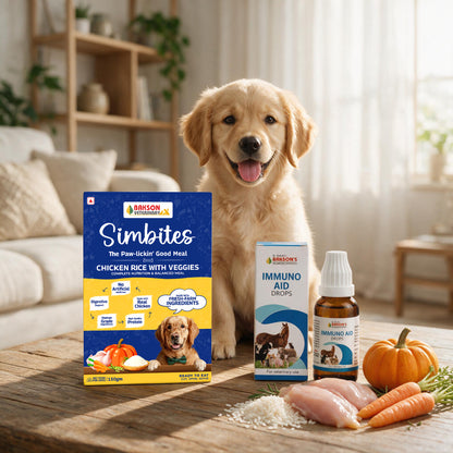 Dog Starter Combo for Puppies | Simbites Food + Immuno Aid