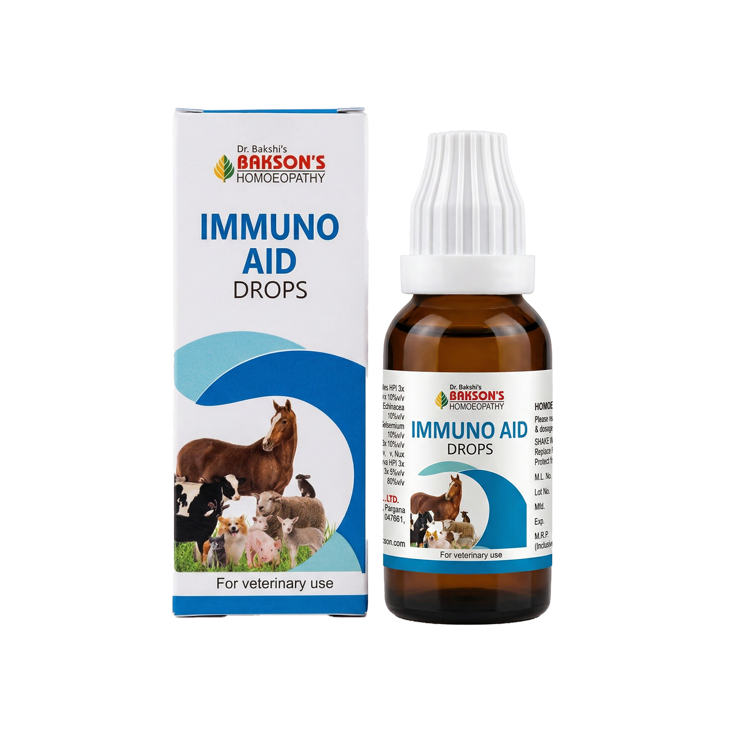 Immuno Aid Drops for Dogs, Cats & Pets – Immunity Booster for Healthy Growth
