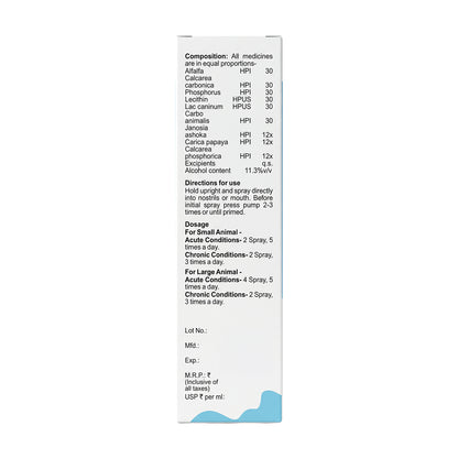 Milk Aid Oro Nasal Spray – Milk Production & Lactation Support for Dairy Animals | 100 ml