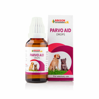 Parvo Aid Drops For Puppies – Parvovirus, Vomiting, Bloody Diarrhoea, Dehydration & Recovery Support