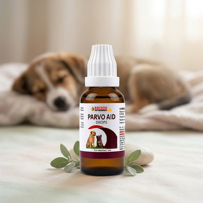 Parvo Aid Drops For Puppies – Parvovirus, Vomiting, Bloody Diarrhoea, Dehydration & Recovery Support