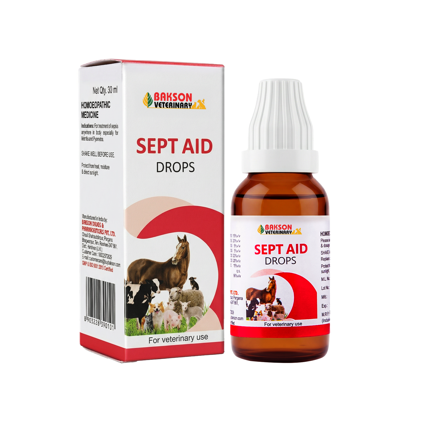 Sept Aid Drops For All Animals – Sepsis, Systemic Infections, Metritis, Pyometra & Recovery Support
