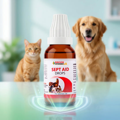 Sept Aid Drops For All Animals – Sepsis, Systemic Infections, Metritis, Pyometra & Recovery Support