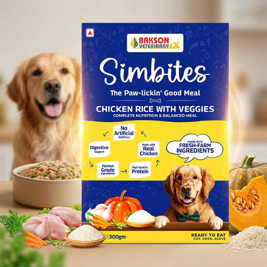 Pack Of 12 (300 gm) Simbites - Chicken Rice with Veggies Wet Food