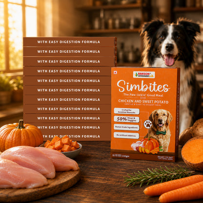 Pack Of 12 (150 gm) Simbites – Chicken & Sweet Potato Wet Food for Dogs