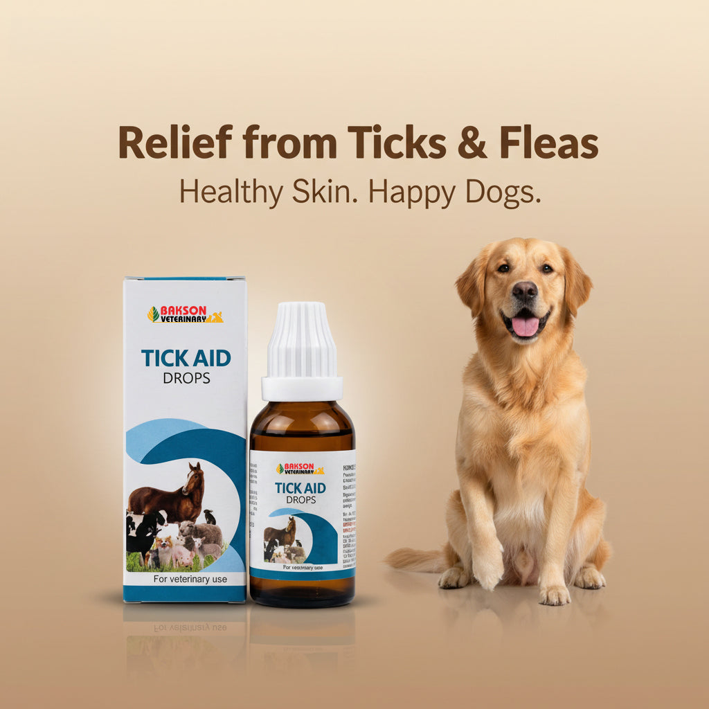 Tick Aid Drops - For Ticks, Fleas & Skin Irritation in Dogs