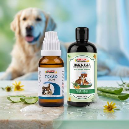 Tick & Fleas Shampoo + Tick Aid Drops