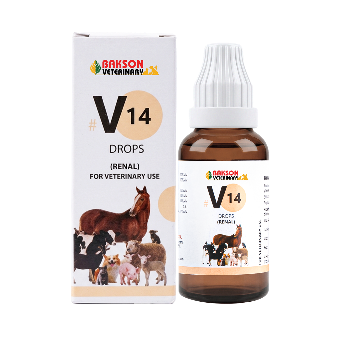 V14 Renal Drops For Dogs & Cats – UTI, Painful Urination, Kidney Health & Urinary Support