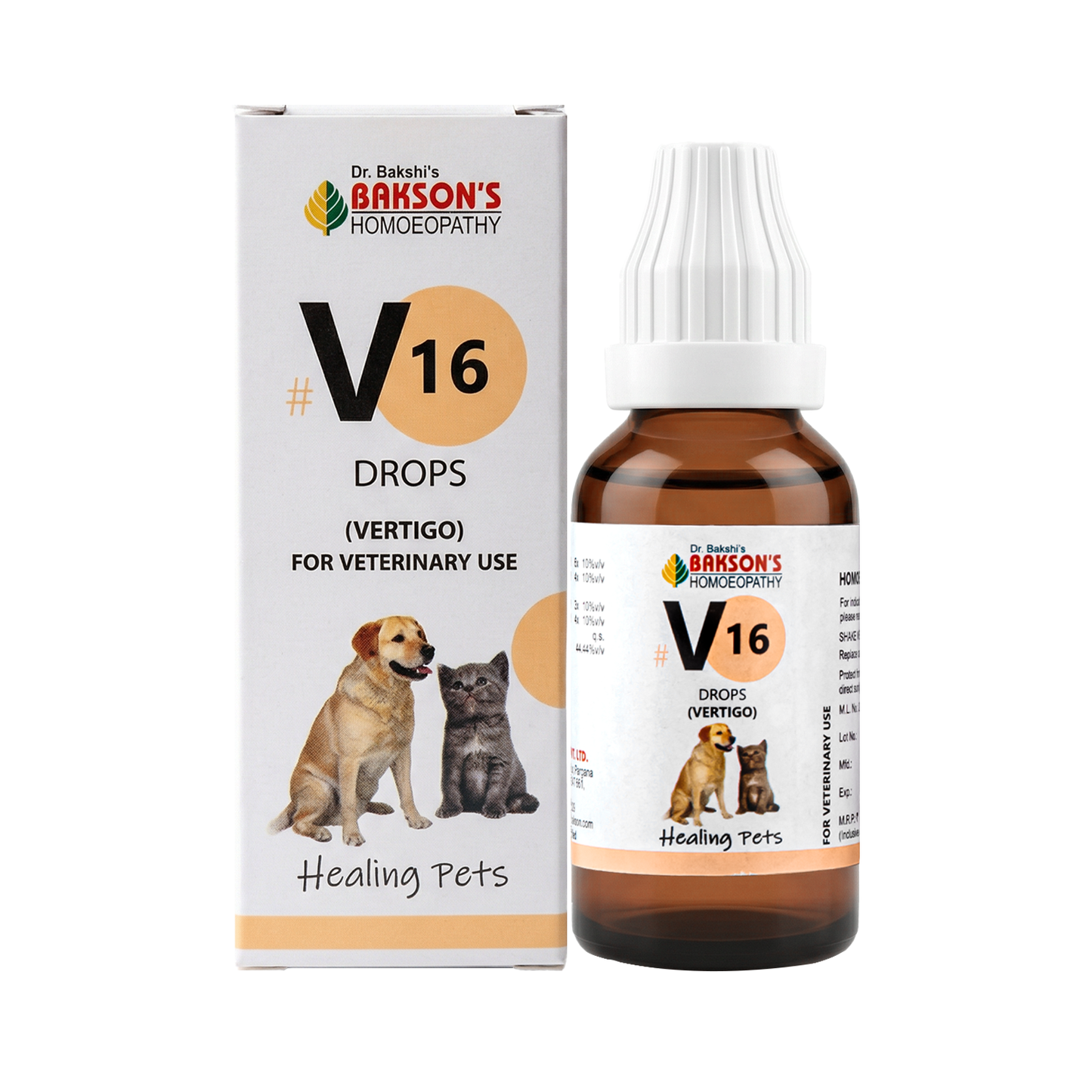V16 Drops for Dogs & Cats – Travel Comfort & Motion-Related Wellness Support