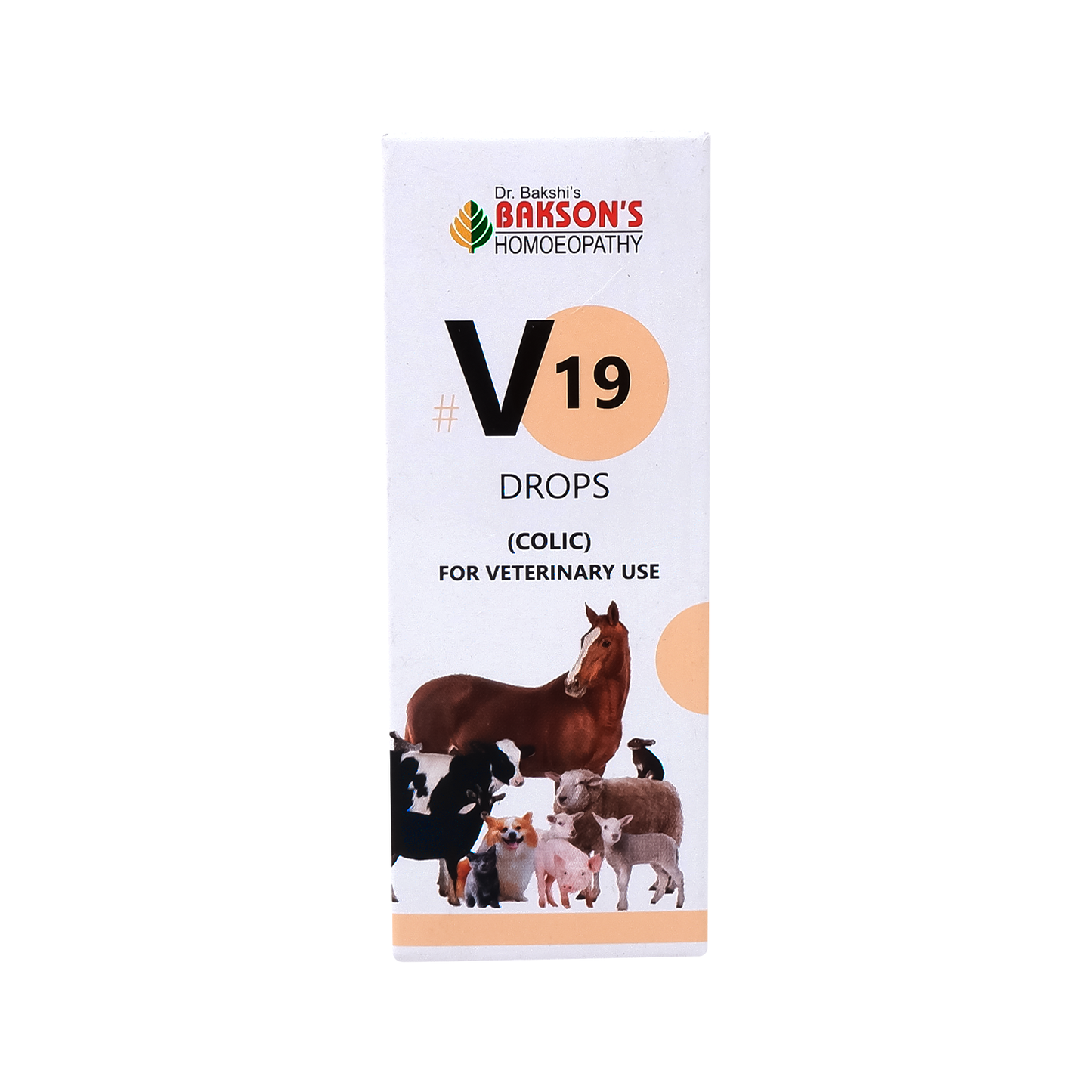 V19 Colic Drops For Dogs, Cats & Livestock – Colic Pain, Abdominal Cramps, Bloating & Digestive Support