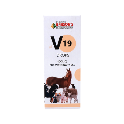V19 Colic Drops For Dogs, Cats & Livestock – Colic Pain, Abdominal Cramps, Bloating & Digestive Support