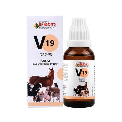 V19 Colic Drops For Dogs, Cats & Livestock – Colic Pain, Abdominal Cramps, Bloating & Digestive Support