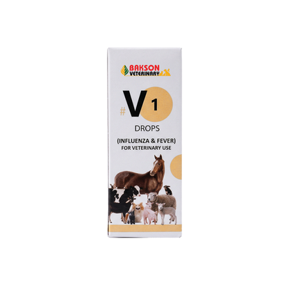 V1 Influenza & Fever Drops For Dogs & Cats – Fever, Cough, Sneezing & Respiratory Support