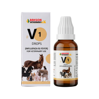 V1 Influenza & Fever Drops For Dogs & Cats – Fever, Cough, Sneezing & Respiratory Support