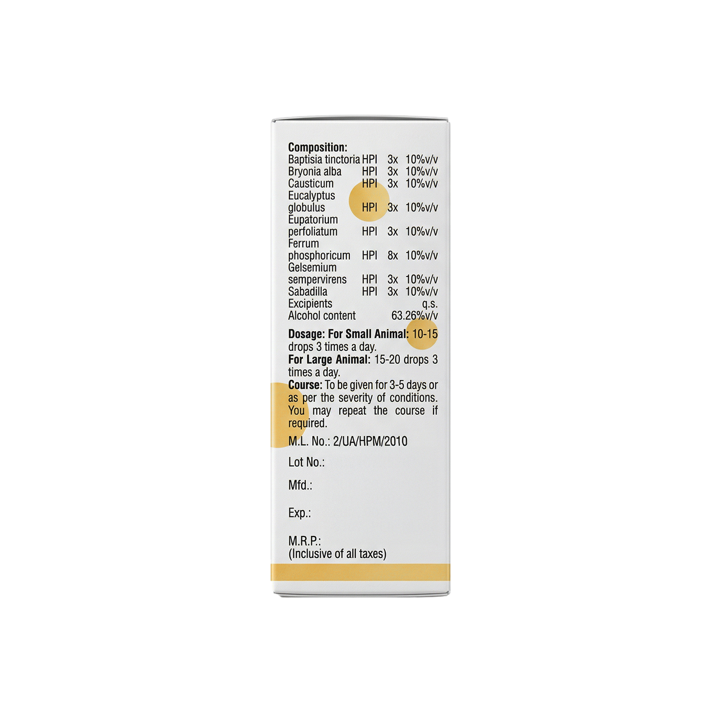 V1 Influenza & Fever Drops For Dogs & Cats – Fever, Cough, Sneezing & Respiratory Support