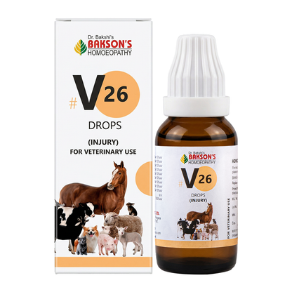 V26 Injury Drops For Dogs & Cats – Wounds, Sprains, Fractures, Bruises & Injury Recovery Support