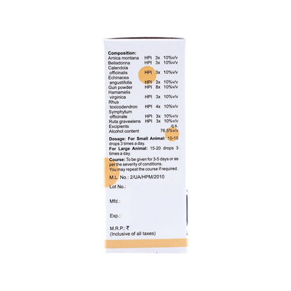 V26 Injury Drops For Dogs & Cats – Wounds, Sprains, Fractures, Bruises & Injury Recovery Support
