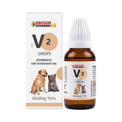 V2 Stomach Drops for Pets – Indigestion, Gas & Gastritis Relief