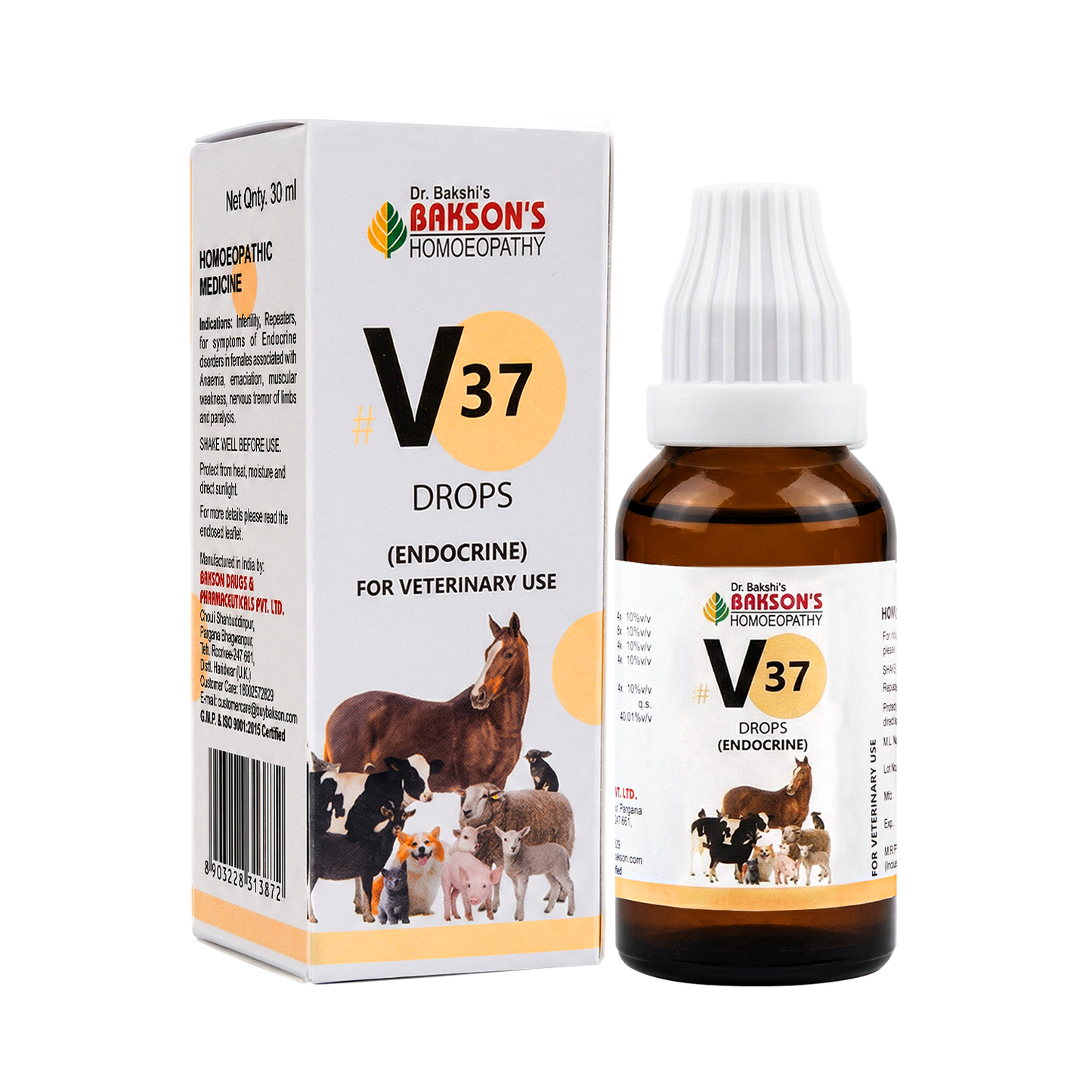 V37 Endocrine Drops For Dogs & Cats – Hormonal Imbalance, Thyroid Disorders, Metabolism & Endocrine Support