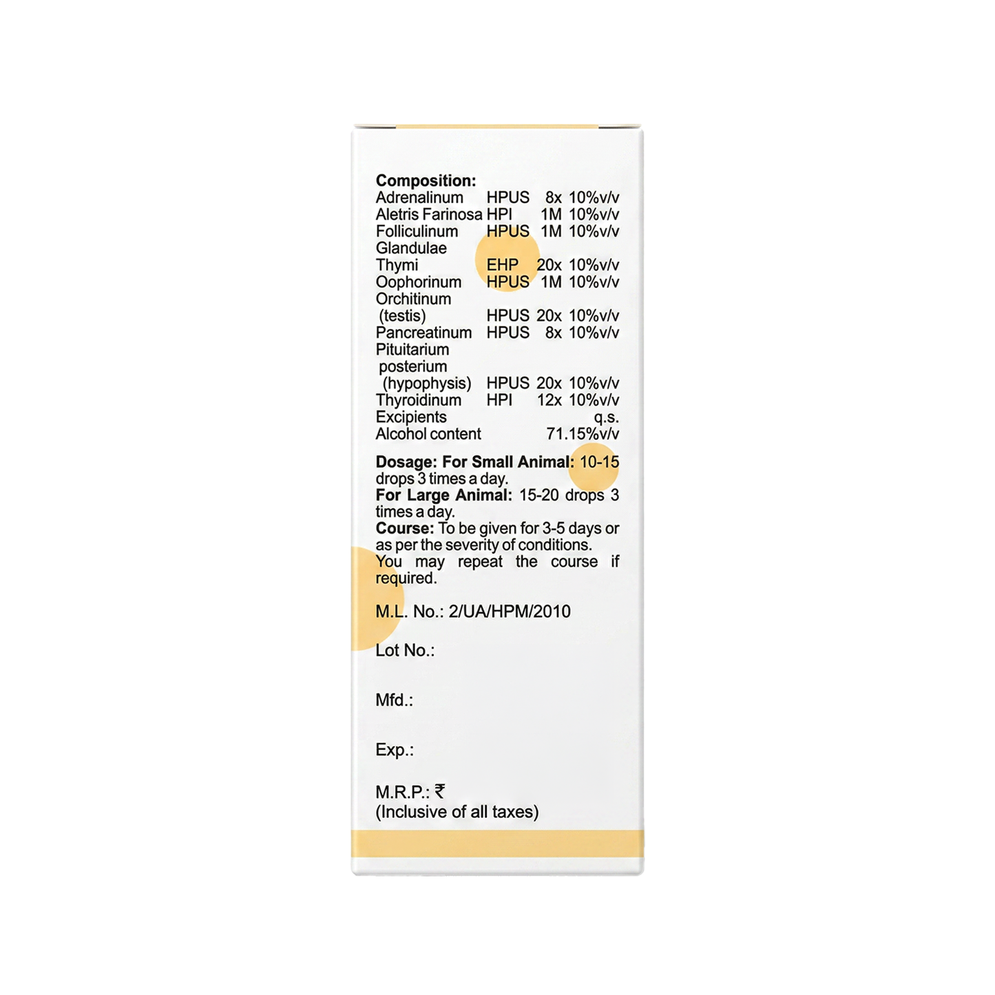 V37 Endocrine Drops For Dogs & Cats – Hormonal Imbalance, Thyroid Disorders, Metabolism & Endocrine Support