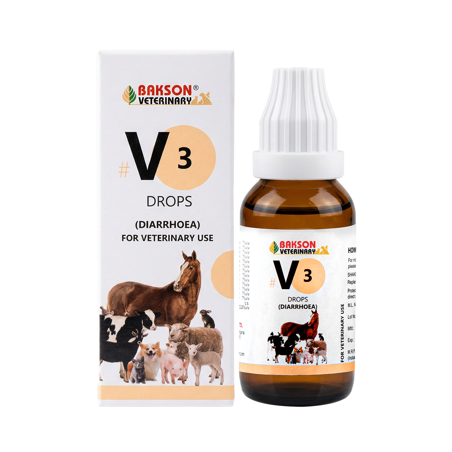 V3 Diarrhoea Drops For Dogs & Cats – Diarrhoea, Dysentery, Loose Motions & Digestive Support