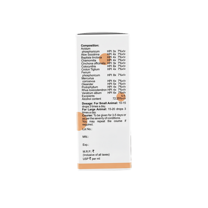 V3 Diarrhoea Drops For Dogs & Cats – Diarrhoea, Dysentery, Loose Motions & Digestive Support