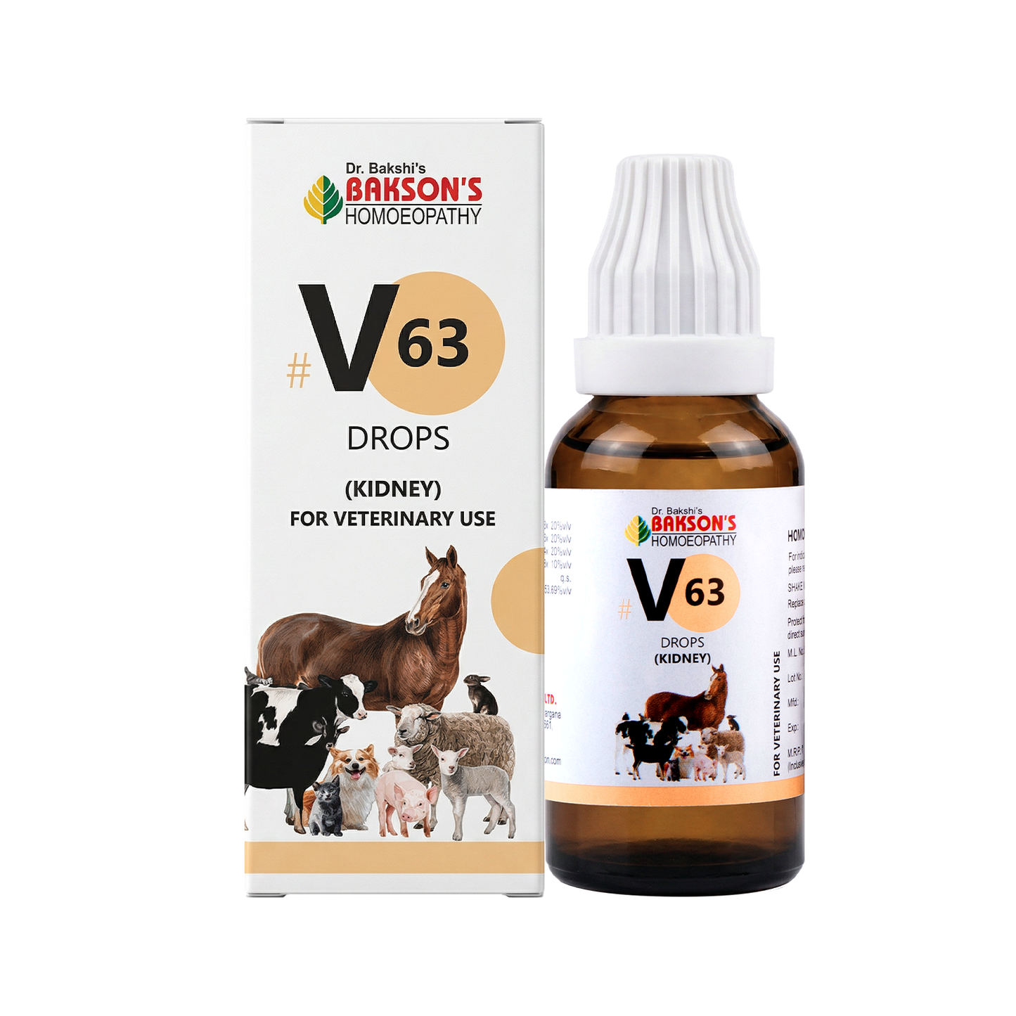 V63 Drops for Dogs & Cats – Urinary Comfort & Kidney Function Support