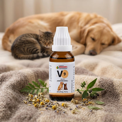V9 Hemorrhoidal Drops For Dogs & Cats – Hemorrhoids, Anal Fissures, Pain, Itching & Bleeding Relief