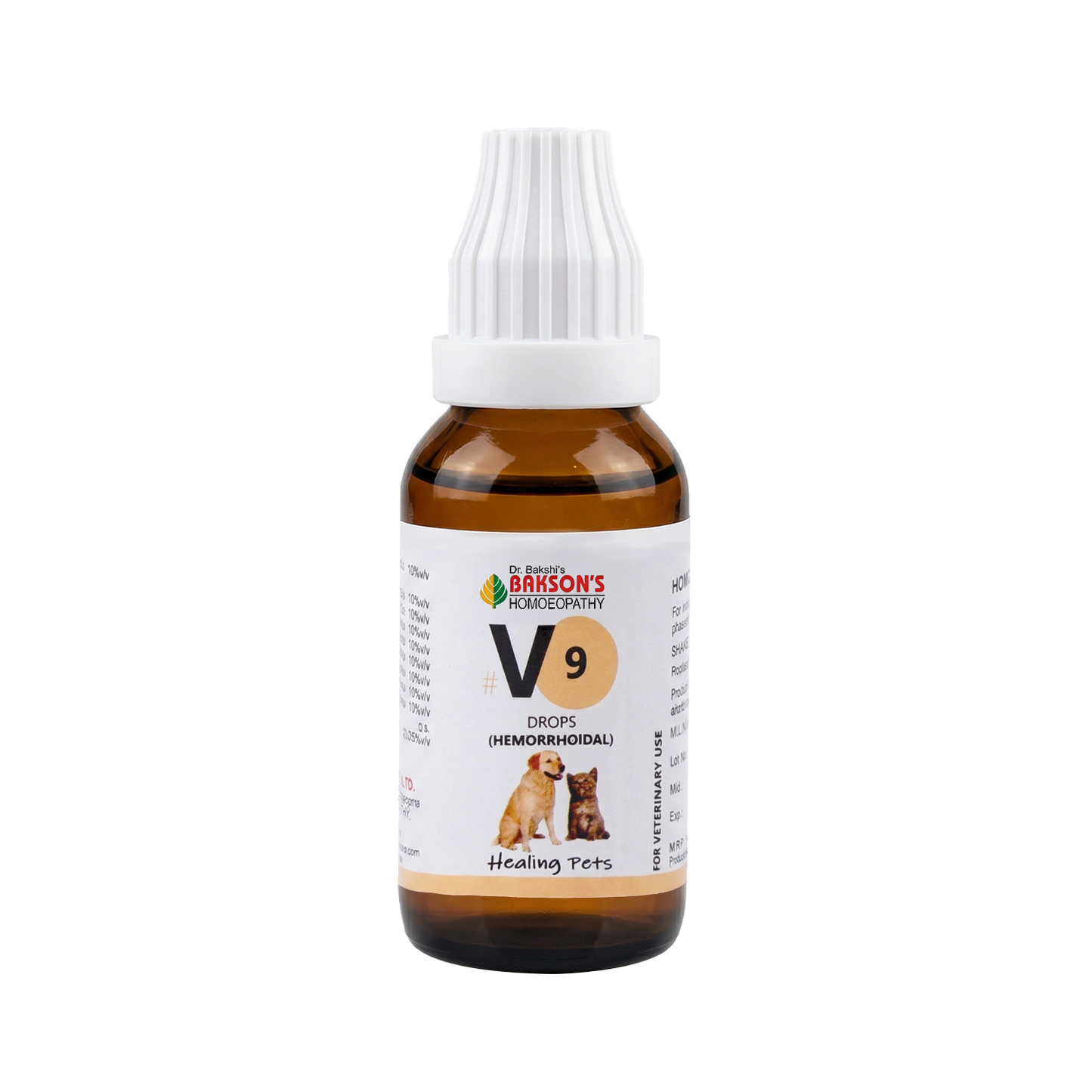 V9 Hemorrhoidal Drops For Dogs & Cats – Hemorrhoids, Anal Fissures, Pain, Itching & Bleeding Relief