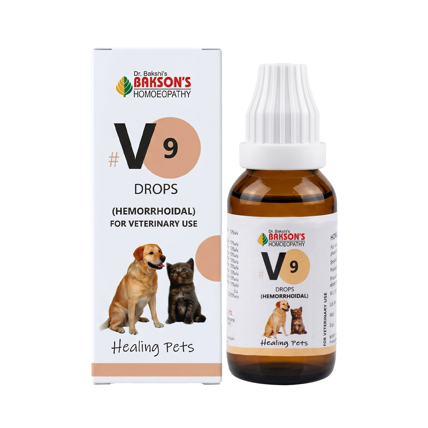 V9 Hemorrhoidal Drops For Dogs & Cats – Hemorrhoids, Anal Fissures, Pain, Itching & Bleeding Relief