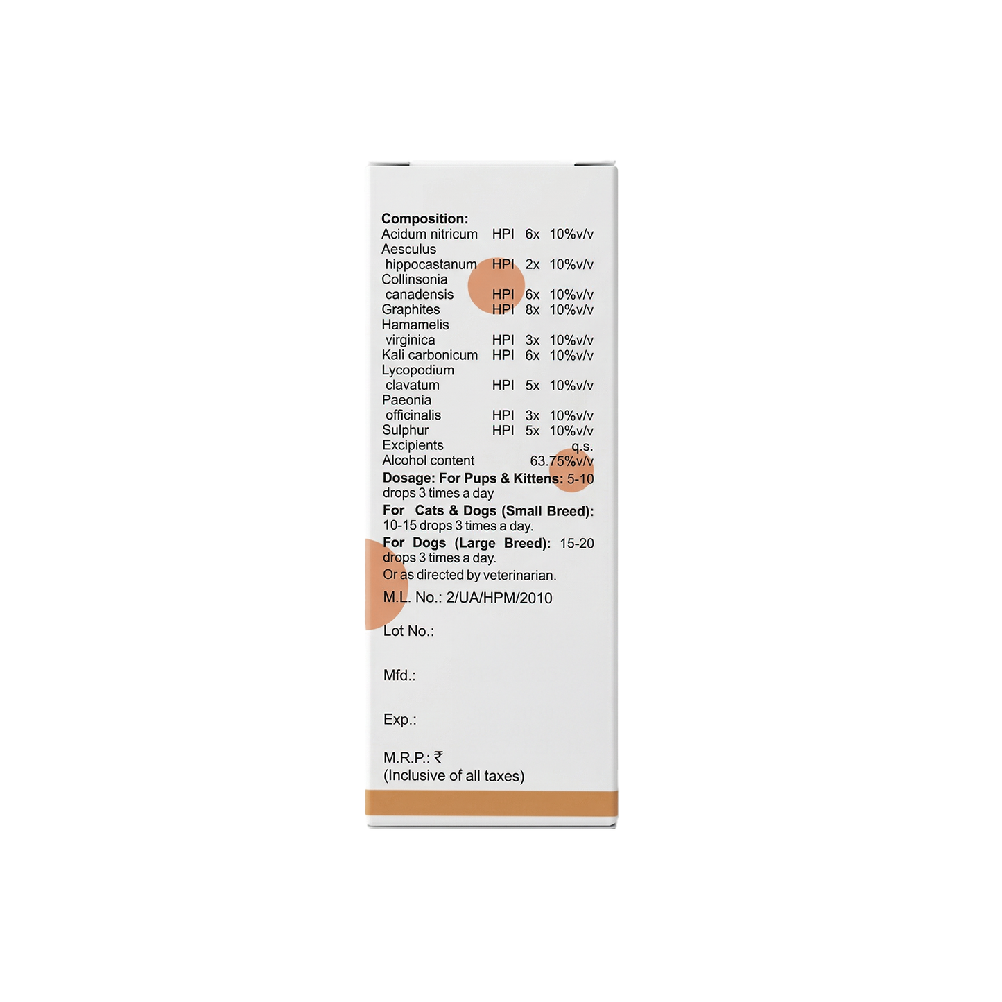 V9 Hemorrhoidal Drops For Dogs & Cats – Hemorrhoids, Anal Fissures, Pain, Itching & Bleeding Relief